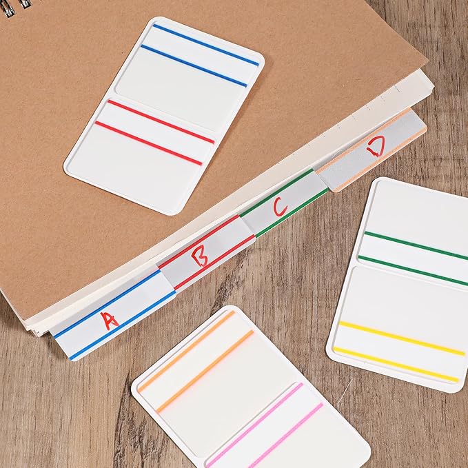 Sticky Index Tabs, 2 x 1.57 Inch Self Adhesive Writable and Repositionable Page Markers Colored File Folder Labels for Binder, Books, File Folders and Notebook (240 Pieces)