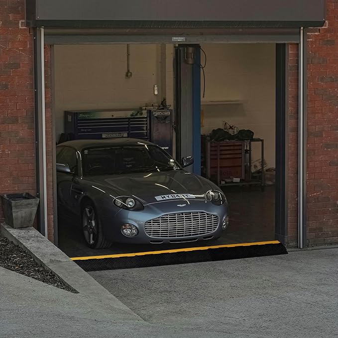 Yescom Cable Ramp Protector 1 Channel Garden Hose Protecitive 44000 Lbs Load Capacity Heavy Duty, 39.37"x22.83"x4.72" Speed Bump for Road, Driveway, Walkway and Commercial Use