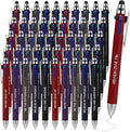 Yexiya 50 Pack 4 Color Retractable Pens Multicolor Ballpoint Pens Bulk 2 in 1 Stylus for Touch Screens Office Nurses Teachers Work Party Favors Gift (Inspirational Quotes)