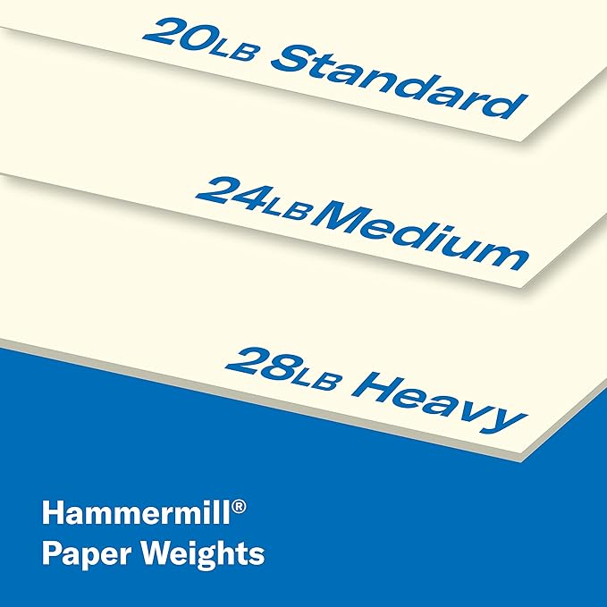 Hammermill Colored Paper, 20 lb Cream Printer Paper, 8.5 x 14-1 Ream (500 Sheets) - Made in the USA, Pastel Paper, 168040R