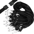 Windyun 12 Pcs Breakaway Lanyard with Safety ID Bulk Retractable Lanyards Flat Neck Straps (Black)