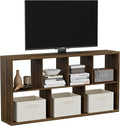 7 Cube Storage Organizer, Cube Shelf with Heavy-Duty Thick Boards, 25.12" L x 9.37" W x 48.74" H, Smooth Easy-Clean Panels, Simple Assembly, for Living Room Bedroom Office, Brown