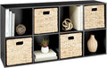Best Choice Products 8-Cube Storage Organizer, 13.5in Shelf Opening, Bookcase, Display Shelf, Customizable w/ 2 Removable Back Panels – Black
