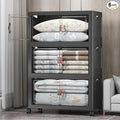 Extra Large Stackable Storage Bins with Lids & Wheels & Door, 480QT-160QT/40GAL*3Pack Foldable Collapsible Closet Organizers, Plastic containers drawers for bedroom Dorm