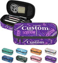 Custom Pencil Case with Name, Personalized Pen Bag Add Your Image Text, Large Storage Students Stationery Pen Box with Zipper Durable Pencil Box for Girls Boys Office School
