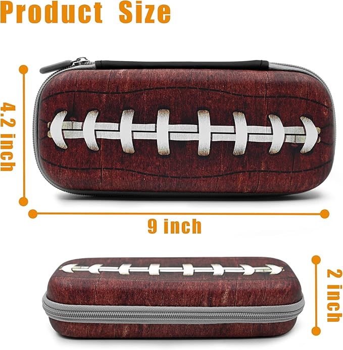 Football Pencil Case Zip Pencil Box Multi Pouch Holder Desk Organizer For Boys Girls School Office