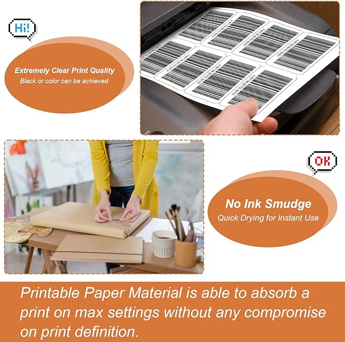 PAPRMA 2" x 4" Shipping Address Label for Laser Inkjet Printer 250 Sheets, 8.5x11 Printable Sticker 10up/Page, 5163 White Adhesive Mailing Labels for Package Envelope
