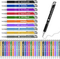 50 Pack Personalized Pens with Logo Text Name Custom Pens in Bulk Black Ballpoint Pens, Gift for Birthday Wedding Christmas Office College Business Promotion
