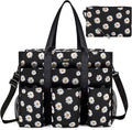 IBFUN Utility Tote Bag with 14/24 Pockets Zip Top Teacher Tote Bag for Teacher/Work Women