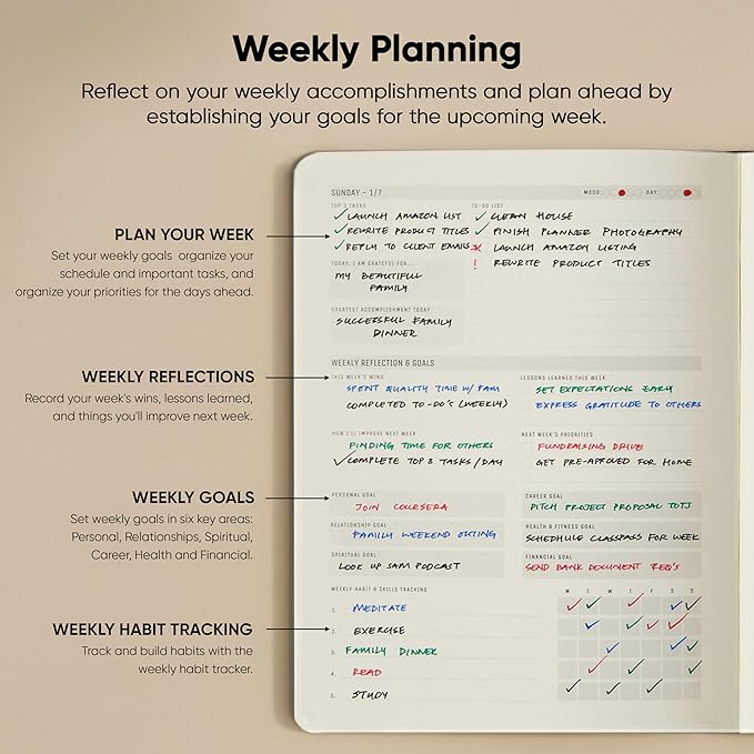 Dated, 2026 Planner, 8.5" x 11" - The #1 Productivity Planner to Achieve Your 2026 Goals - Planner 2026-2027 by PRODUCTIVITY STORE (A4, GREY)