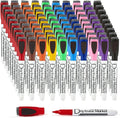 Volcanics Magnetic Dry Erase Markers With Eraser Low Odor Fine Tip Whiteboard Markers White Board Pens Pack of 90,10 Colors for Office
