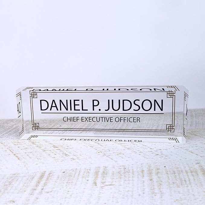 Custom Acrylic Name Plate Personalize Desk Plaque for Office Hospital Teacher Decoration Display