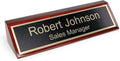 ExcelMark Personalized Rosewood Business Desk Black Name Plate with Gold Letters - 2"x 8"