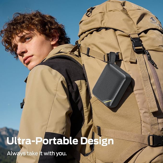 Monster S360 Portable Bluetooth Speaker, IPX7 Waterproof, Bluetooth 6.0, 20H Playtime, Powerful Stereo Sound, Support TF Card, Clear Hands-Free Calling Speaker for Home, Outdoors and Travel
