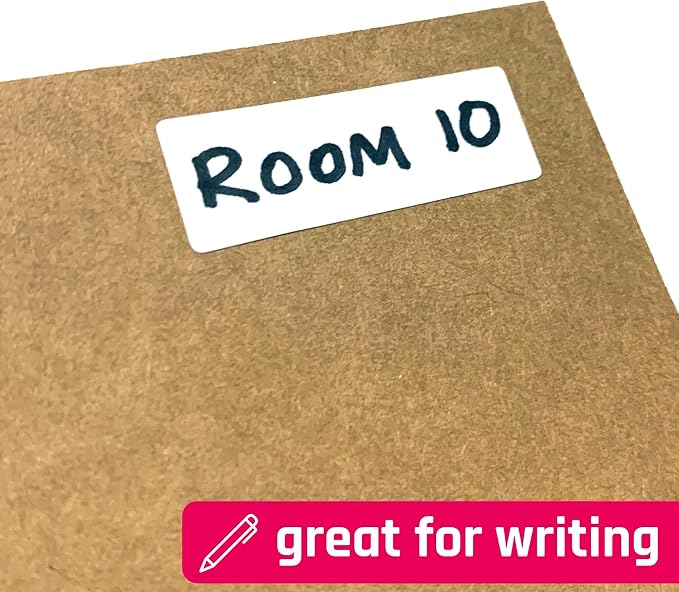 1500 Pack, 1.5" x 0.75" - Blank White Labels Stickers to Write On, Stick On Adhesive Sticky Labels