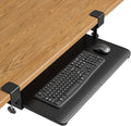 BONTEC KMT01 Under Desk Keyboard Tray, Pull-Out Keyboard & Mouse Platform with C-Clamp, 25.6 x 11.8 in Space-Saving Ergonomic Slide-Out Drawer, Black
