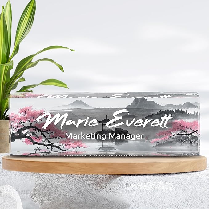 Custom Name Plate for Desk | Personalized Desk Name Plate | Personalized Boss Employee Appreciation Gifts | Acrylic Name Plate Office Desk Accessories