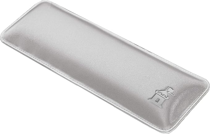 Bailey Compact by Castle - Wrist Rest for Keyboards with Around 61 Keys - Leather Ergonomic Computer Extra Firm Keyboard Wrist Support for Typists, Gaming, Heavy Office Use (Stone, Compact Size)