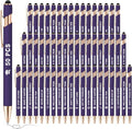 50 Pack Personalized Custom Pens with Stylus Bulk Ballpoint Pens Engraved with Logo Text Name for College Business Promotion Graduate Wedding Birthday Christmas (Deep Purple)