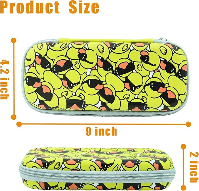 Duck Pencil Case Zip Pencil Box Multi Pouch Holder Desk Organizer For Boys Girls Men Women School Office