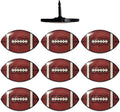 Football Push Pins, for Cork Board, Maps, or Lapel Pin Use, Designed in The USA, Football Pins, Set of 10