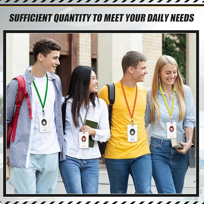 Wesnoy 1000 Pack Bulk Lanyards for ID Name Badges Holder Flat Lanyards with Clip for Office School Accessories(Multi Color)