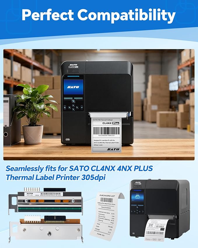 New Genuine SATO CL4NX Plus Printhead R37901900 / R29798000, OEM Print Head Replacement for SATO Barcode Thermal Label Printer 305dpi