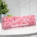 Custom Name Plate for Desk, Employee Appreciation Gifts, Acrylic Desk Name Plate Personalized, Office Decor, Funny Office Gifts for Coworkers Boss Teacher (Pink Glitter)