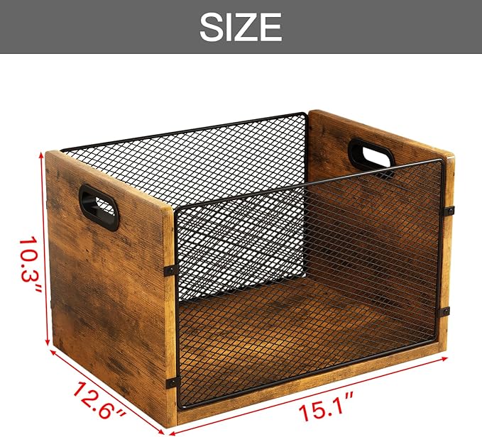 Hanging File Folder Organizer Filing Box with Handles File Organizer Holder for Desk Space-Saving Storage Bin for Letter Size – Open Design for Quick Access & Efficient Organization