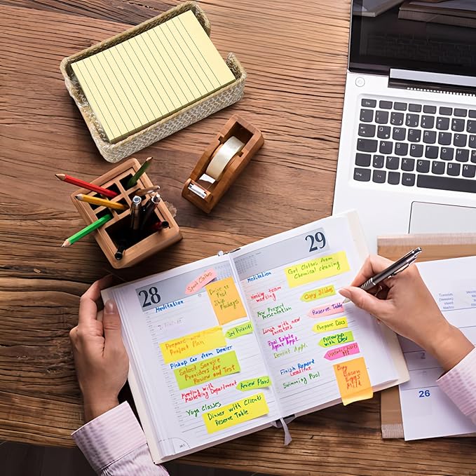 4 x 6 Inch Sticky Note Holder,Seagrass Post It Note Dispenser,Woven Sticky Note Dispenser,Farmhouse Style Post It Holder for Home Office Desk Decor,Whitewash