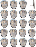 Baseball Glove Push Pins - Silver Baseball Glove Map Pins for Cork Boards, Maps, or Lapel Use - Designed in USA - Set of 20