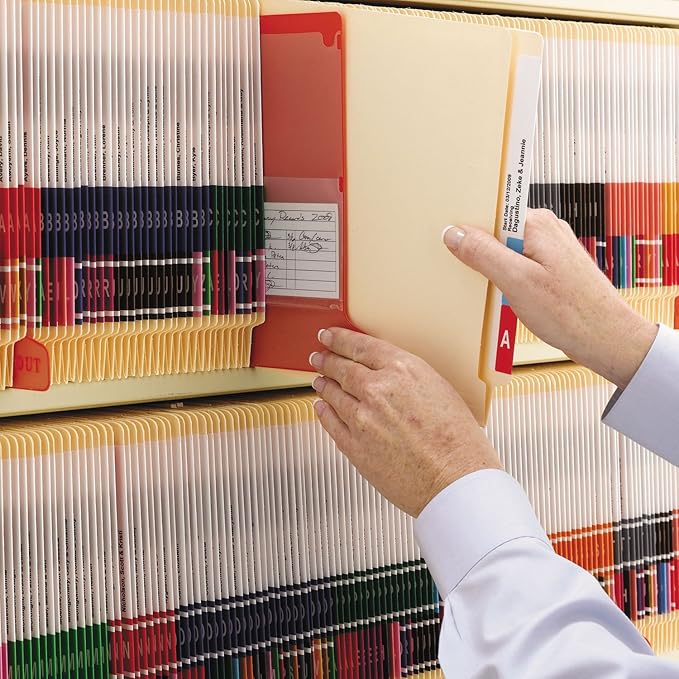 Smead End Tab Fastener File Folder, Shelf-Master® Reinforced Straight-Cut Tab, 2 Fasteners, Legal Size, Manila, 50 per Box (37115)