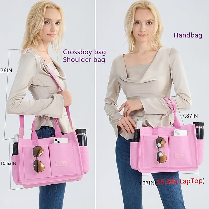 Canvas Tote Bag for Women,Women's Bags Crossbody Bags Work Laptop Tote Bag Large Handbags Purse for Travel Nurse Teacher