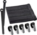 120 x Reusable Cable Ties Black, Adjustable Releasable Hook and Loop Cable Straps for PC Cable Management, Organizing Cords, TV, Desk