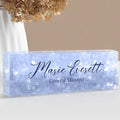 Custom Name Plate for Desk | Personalized Desk Name Plate | Personalized Boss Employee Appreciation Gifts | Acrylic Name Plate Office Desk Accessories (A-Blue Quartz)
