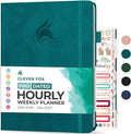 Clever Fox Planner PRO Schedule Dated (Jan 2026–Jan 2027) – Weekly & Monthly Life Planner with Time Slots, Appointment Book and Daily Organizer to Increase Productivity, A4 Hardcover – Dark Teal