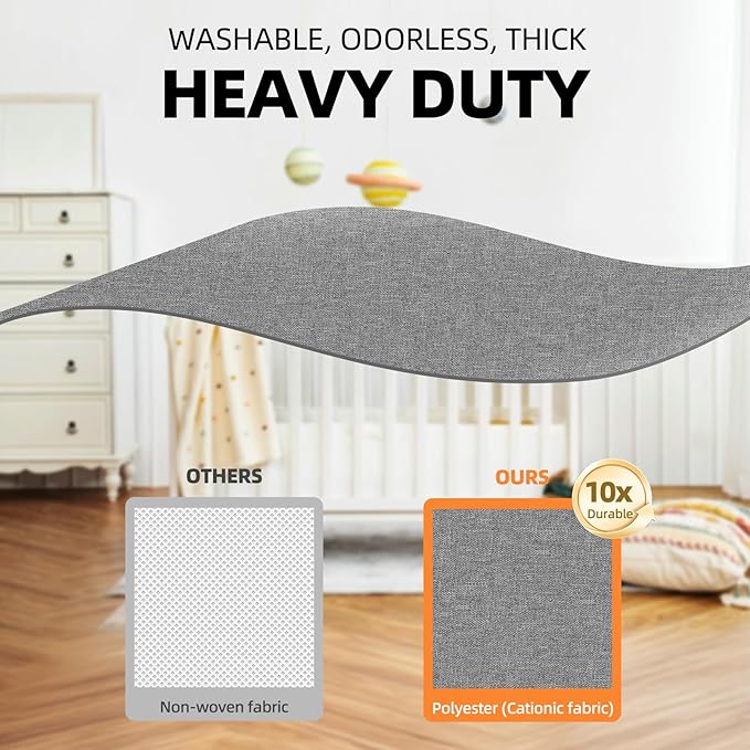 Criusia 6 Pack Large Drawer Organizer for Sock Underwear - Washable Heavy Duty Fabric Closet Organizers and Storage Bins - 90 Cells Dresser Organizer Divider for Baby Clothes, Ties, Belt (Grey)