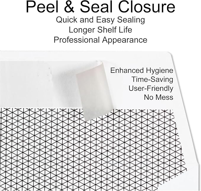 1000 Envelopes #10 Custom Printed Regular Self-Seal Security Envelopes, Text and Logo Customization, Size 4 1/8 x 9 1/2 Inches, White, 24lb