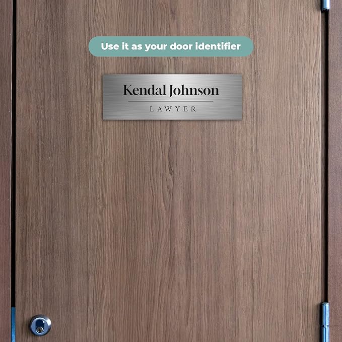 EGD ACM Desk Name Plate Personalized I Custom Office Desk Accessories Decor I Personalized Name Plate I Color Options (10 x 3.5 Inch) (3. ACM)