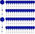 Handepo 200 Pcs Retractable Badge Reels Bulk Retractable Badge Holders with Clips ID Holder Key Ring Clip for Office Worker Students Teachers Doctor Nurse Name ID Card Holder Key Card (Blue)