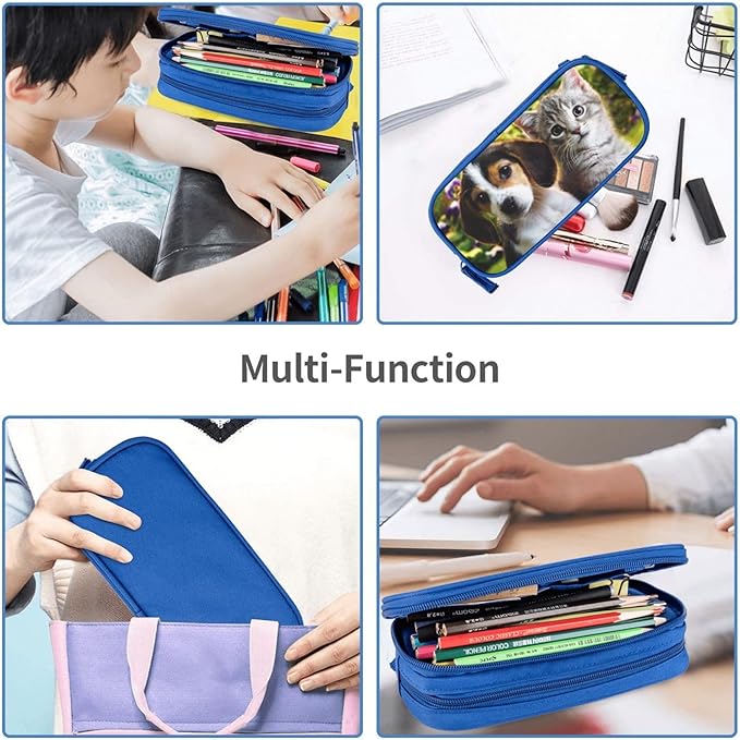 Custom Pencil Case Personalized Add Photo Text Pen Bag Large Capacity Zipper Pencil Box for Office Travel Graduation Gifts