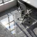 Azadx Tempered Glass Chair Mat for Carpet 40" x 48" Heavy Duty Office Chair Mat for Carpets 1/5" Thick for Carpeted Floor/Hard Floor Easy Glide Carpet Protector with Round Corner and Polished Edge