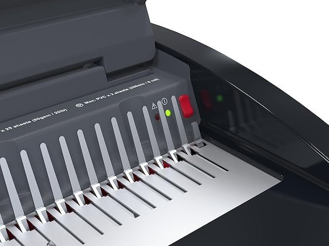 GBC Binding Machine, CB25E CombBind Electric Punch and Bind Machine, Punches 25 Sheets, Binds 500 Sheets (WSM200027)