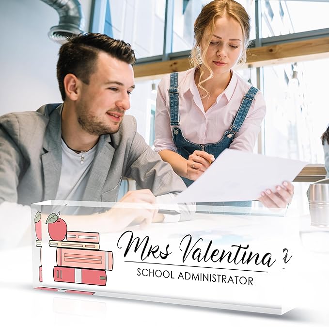 Personalized Name Plates for Office - Gifts for Teacher, Boss, Employee Appreciation - Desk Decor (teacher3)