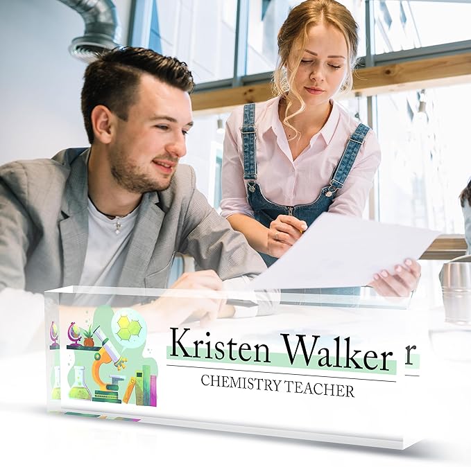Name Plate for Desk-Personalized Name Plates for Desk-Name Plate Personalized for Office-Gifts for Teacher Boss Employee Appreciation Office Desk Decor (teacher4)
