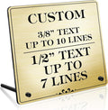 Desk Sign, Custom Desk Name Plate/Sign, Custom Message Board, 6" x 6", Up to 10 Lines 18 Color Choices, Prestige Collection, USA Made By MY SIGN CENTER