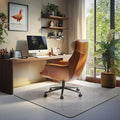 Furnbar Office Chair Mat for Carpet & Hardwood, Upgraded 45" x 45" Tempered Glass Chair Mat for Office Home, with 4 Anti-Slip Pads