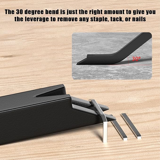 Staple Remover -Upholstery Tools Staple Lifter,Double Prongs Design, Tack Puller Nail Puller for Furniture, Floor, Wooden Case, Carton, Photo Frame, Carpet