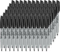 Yocfon Permanent Markers Ultra Fine Tip, Bulk Pack Of 72 Count Black Permanent Marker Set, Quick-Drying Ink, Works On Plastic, Wood, Stone, Metal And Glass