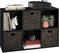 Best Choice Products 6-Cube Storage Organizer, 13.5in Shelf Opening, Bookcase, Display Shelf, Customizable w/ 3 Removable Back Panels – Black